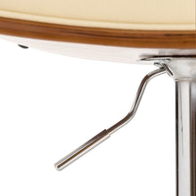 Load image into Gallery viewer, Mid-century Leather Modern Beige Adjustable Height Swivel Bar Stool,Set of 2