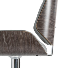 Load image into Gallery viewer, Mid-century Modern Gray Adjustable Height Swivel Bar Stool