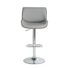 Load image into Gallery viewer, Mid-century Modern Gray Adjustable Height Swivel Bar Stool