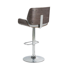 Load image into Gallery viewer, Mid-century Modern Gray Adjustable Height Swivel Bar Stool