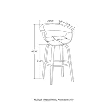 Load image into Gallery viewer, Mid-century Modern Camel PU/Walnut bentwood Swivel Bar Chair, Set of 2