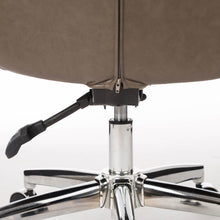 Load image into Gallery viewer, Mid-Century Modern Brownish Grey Leatherette Gaslift Adjustable Swivel Office Chair