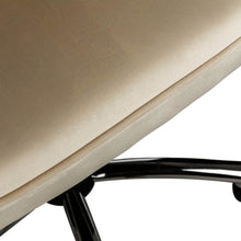 Load image into Gallery viewer, Cream Velvet Gaslift Adjustable Swivel Office Chair/Desk Chair