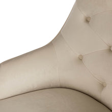 Load image into Gallery viewer, Cream Velvet Gaslift Adjustable Swivel Office Chair/Desk Chair