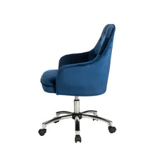 Load image into Gallery viewer, Navy Blue Velvet Gaslift Adjustable Swivel Office Chair/Desk Chair