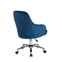 Load image into Gallery viewer, Navy Blue Velvet Gaslift Adjustable Swivel Office Chair/Desk Chair