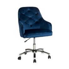 Load image into Gallery viewer, Navy Blue Velvet Gaslift Adjustable Swivel Office Chair/Desk Chair