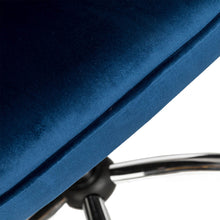 Load image into Gallery viewer, Navy Blue Velvet Gaslift Adjustable Swivel Office Chair/Desk Chair