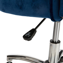 Load image into Gallery viewer, Navy Blue Velvet Gaslift Adjustable Swivel Office Chair/Desk Chair