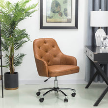Load image into Gallery viewer, Caramel Bonded Leather Gaslift Adjustable Swivel Office Chair/Desk Chair