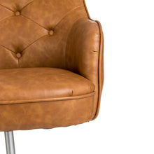 Load image into Gallery viewer, Caramel Bonded Leather Gaslift Adjustable Swivel Office Chair/Desk Chair