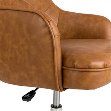 Load image into Gallery viewer, Caramel Bonded Leather Gaslift Adjustable Swivel Office Chair/Desk Chair
