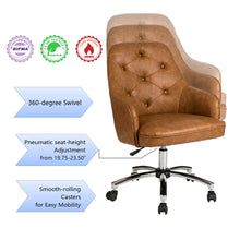 Load image into Gallery viewer, Caramel Bonded Leather Gaslift Adjustable Swivel Office Chair/Desk Chair