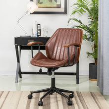 Load image into Gallery viewer, Russet Leatherette Adjustable Swivel Desk Chair/Task Office Chair
