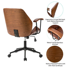 Load image into Gallery viewer, Russet Leatherette Adjustable Swivel Desk Chair/Task Office Chair