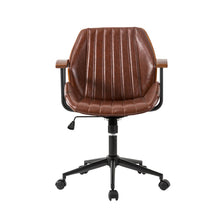 Load image into Gallery viewer, Russet Leatherette Adjustable Swivel Desk Chair/Task Office Chair