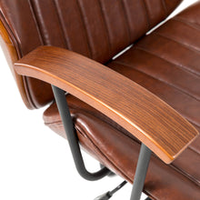 Load image into Gallery viewer, Russet Leatherette Adjustable Swivel Desk Chair/Task Office Chair