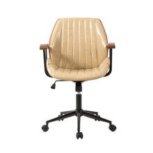 Load image into Gallery viewer, Cream Leatherette Adjustable Swivel Desk Chair/Task Office Chair