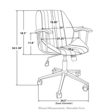 Load image into Gallery viewer, Cream Leatherette Adjustable Swivel Desk Chair/Task Office Chair