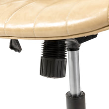 Load image into Gallery viewer, Cream Leatherette Adjustable Swivel Desk Chair/Task Office Chair
