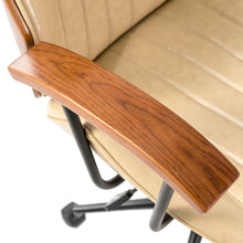 Load image into Gallery viewer, Cream Leatherette Adjustable Swivel Desk Chair/Task Office Chair
