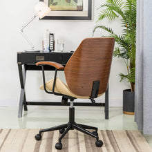 Load image into Gallery viewer, Cream Leatherette Adjustable Swivel Desk Chair/Task Office Chair