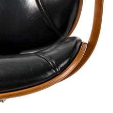 Load image into Gallery viewer, Black Leatherette Adjustable Swivel Desk Chair/Task Office Chair