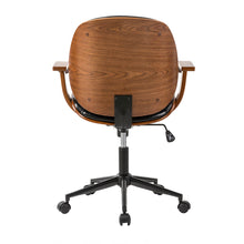Load image into Gallery viewer, Black Leatherette Adjustable Swivel Desk Chair/Task Office Chair
