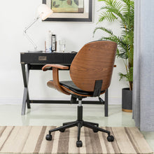 Load image into Gallery viewer, Black Leatherette Adjustable Swivel Desk Chair/Task Office Chair