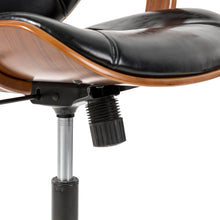Load image into Gallery viewer, Black Leatherette Adjustable Swivel Desk Chair/Task Office Chair