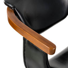 Load image into Gallery viewer, Black Leatherette Gaslift Adjustable Swivwl Bar Stools, Set of 2