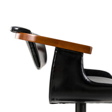 Load image into Gallery viewer, Black Leatherette Gaslift Adjustable Swivwl Bar Stools, Set of 2