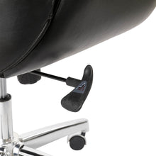 Load image into Gallery viewer, Mid-Century Modern Black Leatherette Adjustable Swivel High Back Office Chair