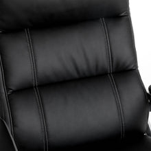 Load image into Gallery viewer, Black PU Leather Gaslift Adjustable High-Back Swivel Office Chair