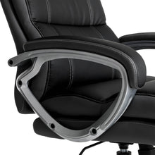 Load image into Gallery viewer, Black PU Leather Gaslift Adjustable High-Back Swivel Office Chair