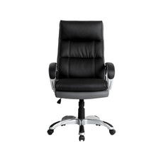 Load image into Gallery viewer, Black PU Leather Gaslift Adjustable High-Back Swivel Office Chair