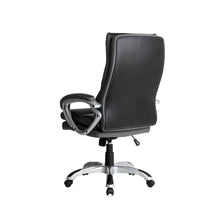 Load image into Gallery viewer, Black PU Leather Gaslift Adjustable High-Back Swivel Office Chair
