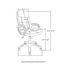 Load image into Gallery viewer, Brown PU Leather Gaslift Adjustable High-Back Swivel Office Chair