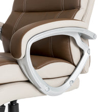 Load image into Gallery viewer, Brown PU Leather Gaslift Adjustable High-Back Swivel Office Chair