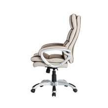 Load image into Gallery viewer, Brown PU Leather Gaslift Adjustable High-Back Swivel Office Chair
