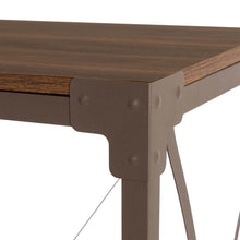 Load image into Gallery viewer, 43.25"L Modern Industrial Brown Wood/Metal Console Table