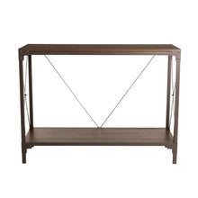 Load image into Gallery viewer, 43.25"L Modern Industrial Brown Wood/Metal Console Table