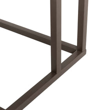 Load image into Gallery viewer, 26"H Modern Industrial Brown Wood/Metal C Side & End Table with a Drawer and 2 USB Charging Ports