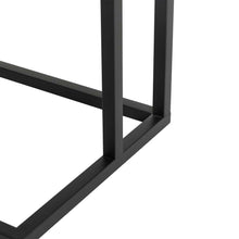 Load image into Gallery viewer, 26"H Modern Industrial Black Wood/Metal C Side & End Table with a Drawer and 2 USB Charging Ports