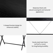 Load image into Gallery viewer, 43.25"L Modern Industrial Black Wood/Metal Writing Desk With 1 Outlets and 2 USB Charging Ports