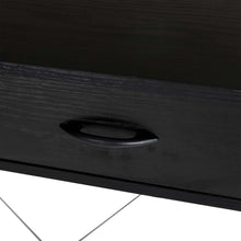 Load image into Gallery viewer, 43.25"L Modern Industrial Black Wood/Metal Writing Desk With 1 Outlets and 2 USB Charging Ports