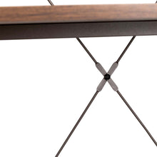Load image into Gallery viewer, 41.5"H Modern Industrial Brown Wood/Metal 3-Tier Bookcases & Shelves