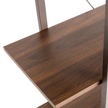 Load image into Gallery viewer, 41.5"H Modern Industrial Brown Wood/Metal 3-Tier Bookcases & Shelves
