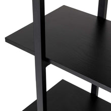Load image into Gallery viewer, 41.5"H Modern Industrial Black Wood/Metal 3-Tier Bookcases & Shelves