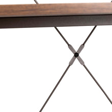 Load image into Gallery viewer, 55"H Modern Industrial Brown Wood/Metal 4-Tier Bookcases & Shelves